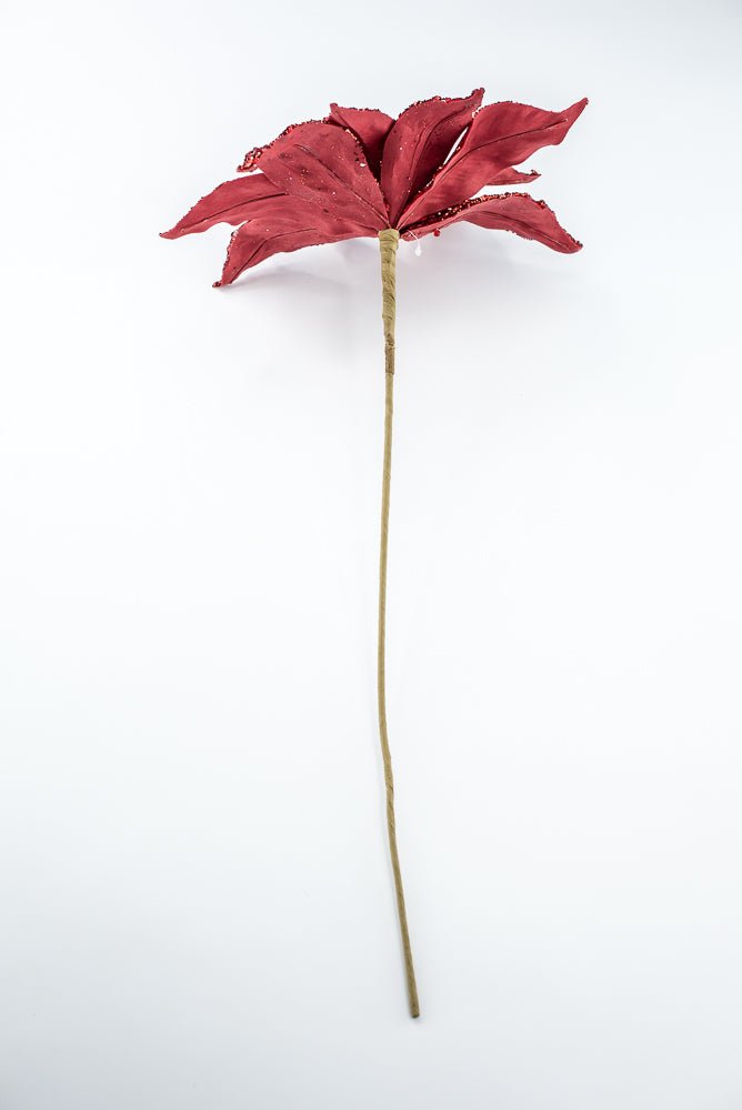 Artificial Red Poinsettia Stem - 20" - Greenery MarketArtificial Flowers283333