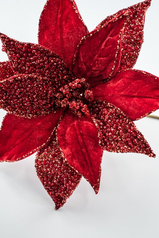Artificial Red Poinsettia Stem - 20" - Greenery MarketArtificial Flowers283333