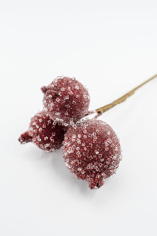 Artificial Red Pomegranate Pick - 10" - Greenery MarketArtificial Flowers277579