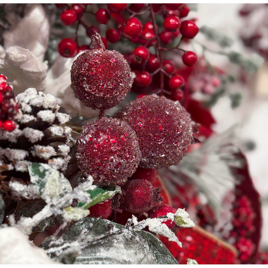 Artificial Red Pomegranate Pick - 10" - Greenery MarketArtificial Flowers277579