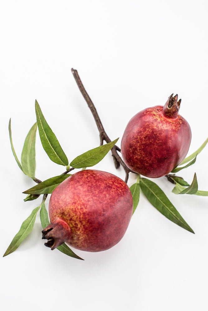 Artificial Red Pomegranate Pick - 10.5" - Greenery MarketF547-R