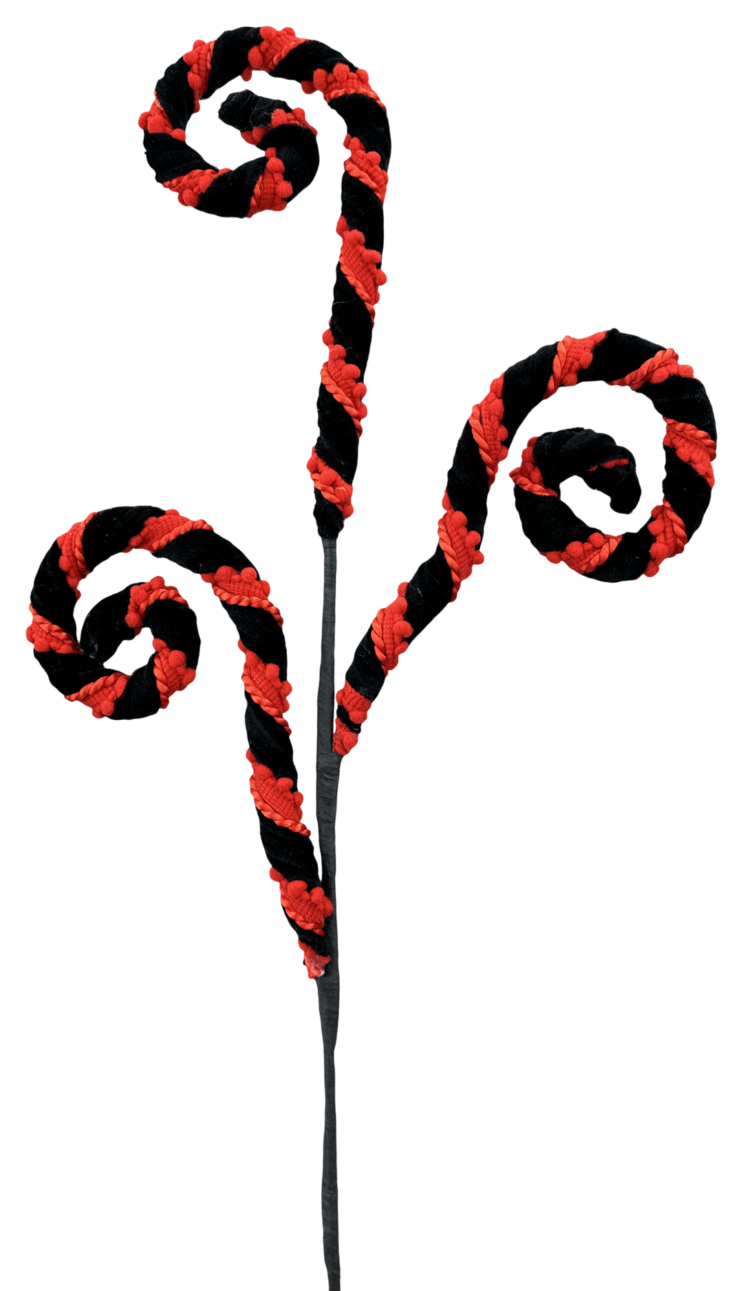 Artificial Red Stripe Spiral Curly Spray - 28" - Greenery MarketArtificial Flora57404RD