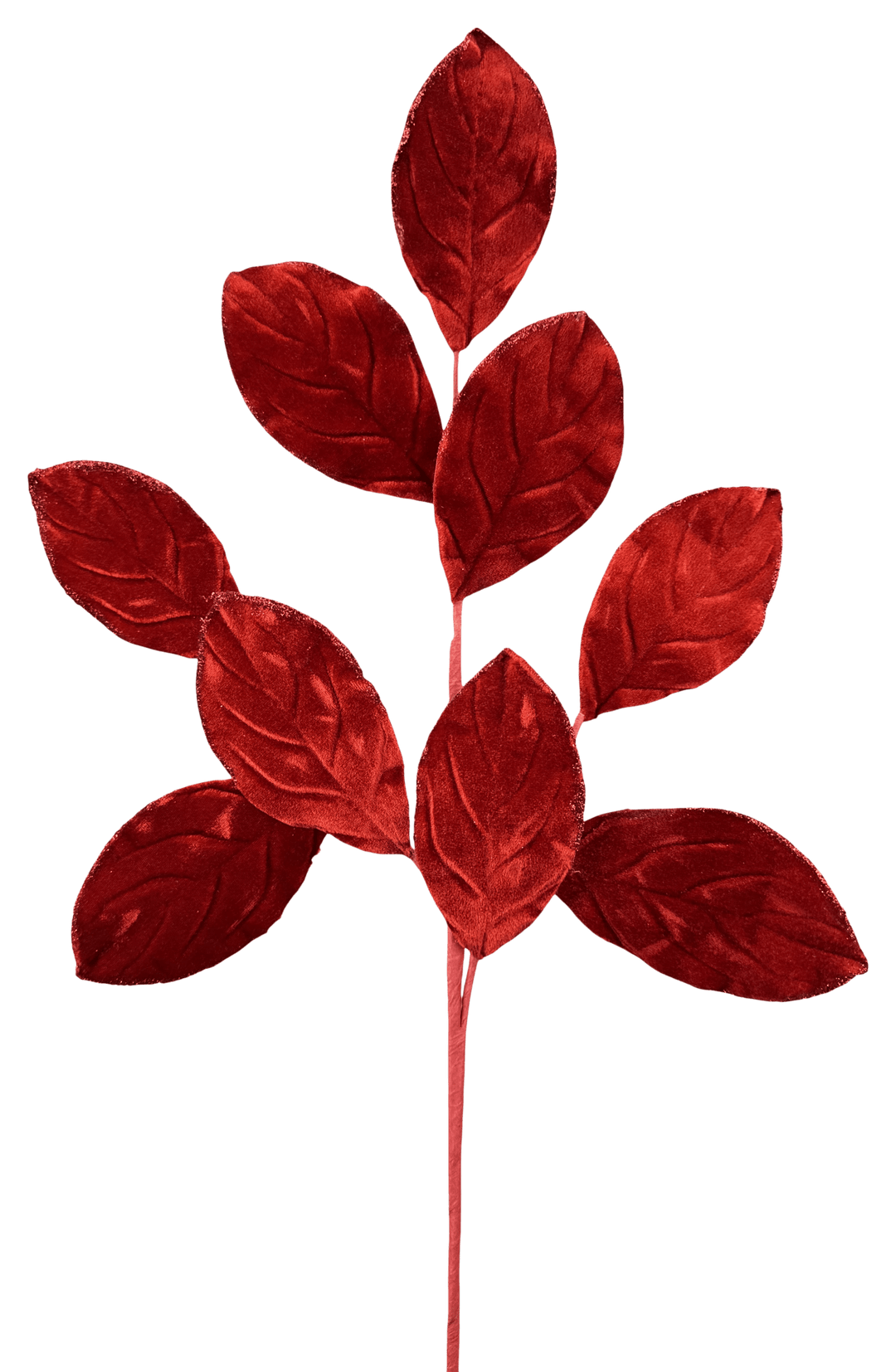 Artificial Red Velvet Magnolia Leaves Spray - 30" - Greenery Market86787RD