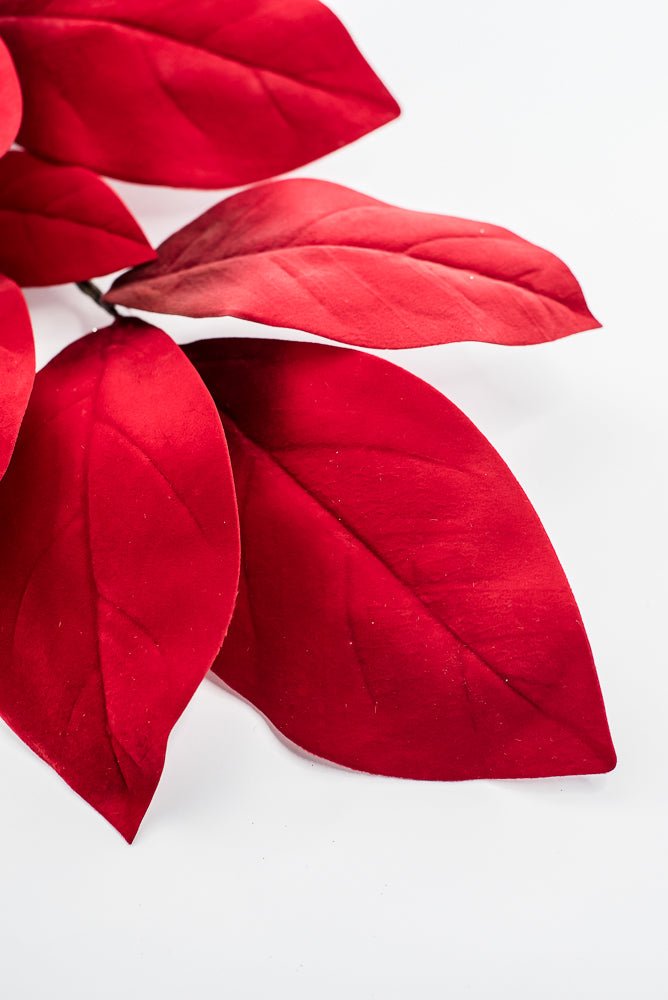 Artificial Red Velvet Magnolia Leaves Stem - 32" - Greenery MarketArtificial Flowers282785