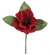 Artificial Red Velvet Magnolia Pick - 15" - Greenery Market6131-R