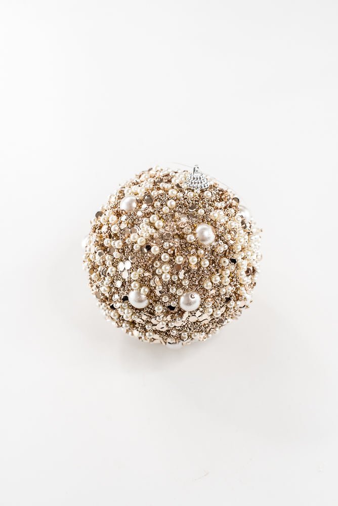 Artificial Rose & Pearl Ice Ball Ornament - Greenery MarketArtificial FloraXT1221-RSPRL