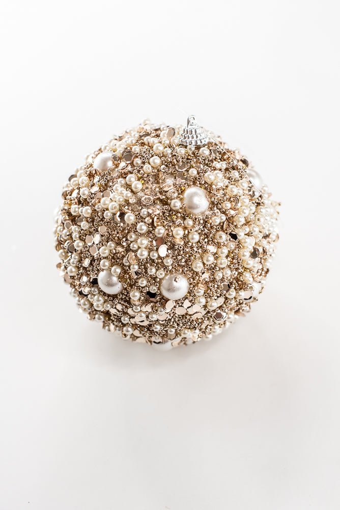 Artificial Rose & Pearl Ice Ball Ornament - Greenery MarketArtificial FloraXT1221-RSPRL