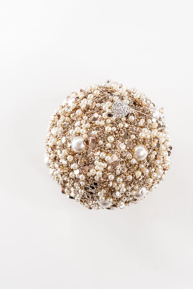 Artificial Rose & Pearl Ice Ball Ornament - Greenery MarketArtificial FloraXT1221-RSPRL