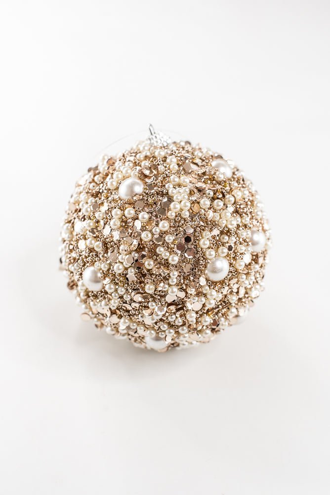 Artificial Rose & Pearl Ice Ball Ornament - Greenery MarketArtificial FloraXT1221-RSPRL