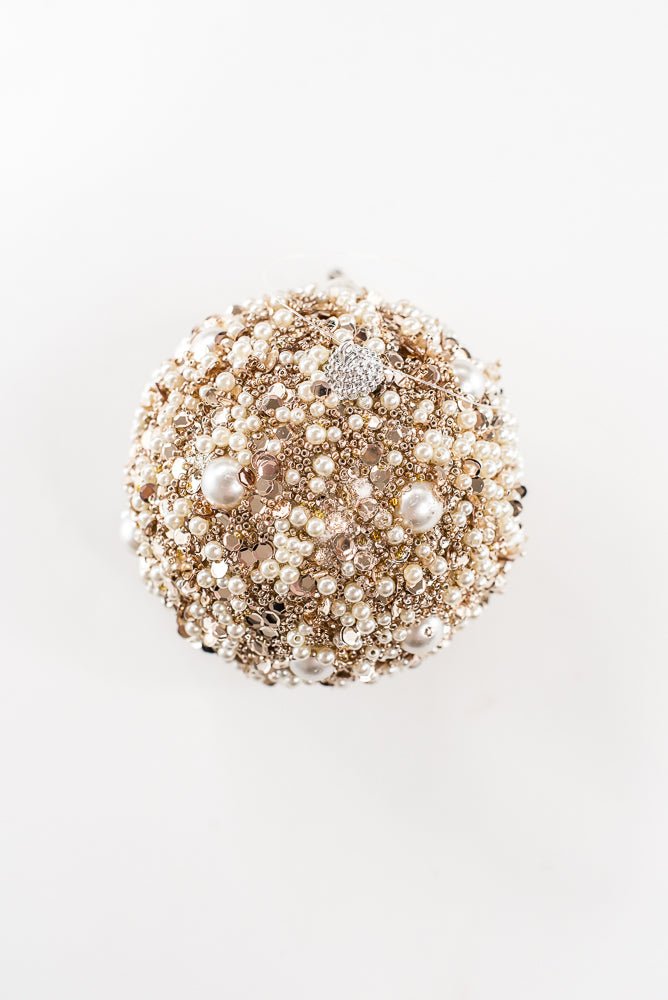 Artificial Rose & Pearl Ice Ball Ornament - Greenery MarketArtificial FloraXT1221-RSPRL