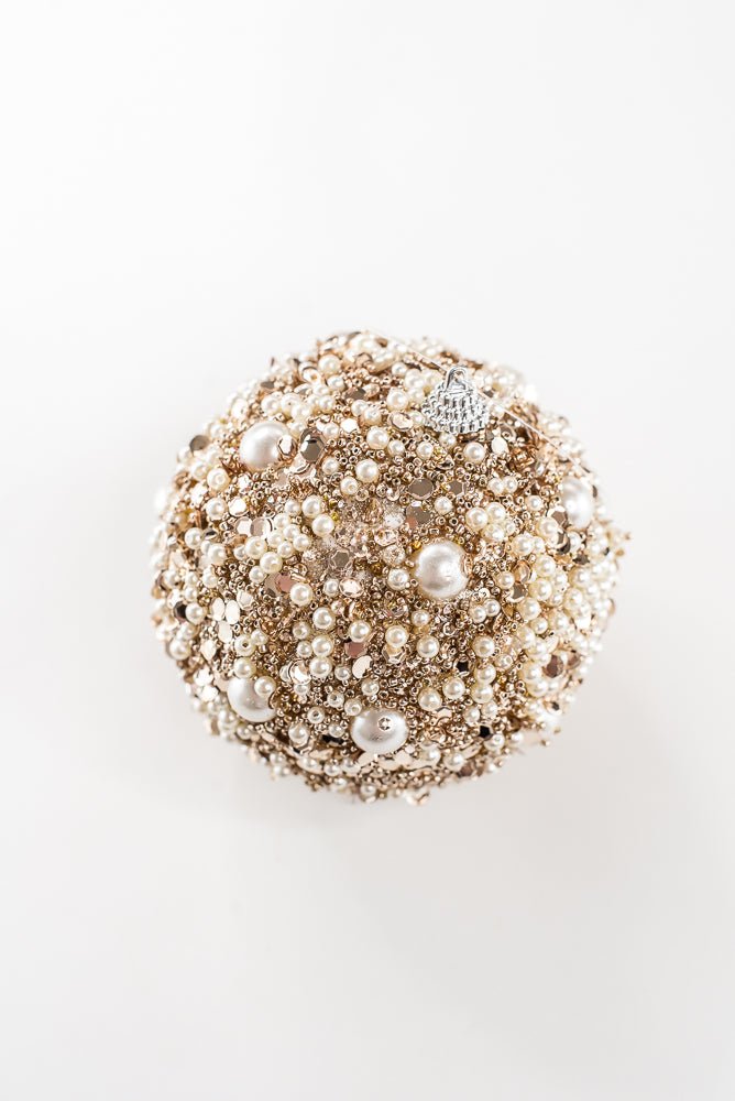 Artificial Rose & Pearl Ice Ball Ornament - Greenery MarketArtificial FloraXT1221-RSPRL