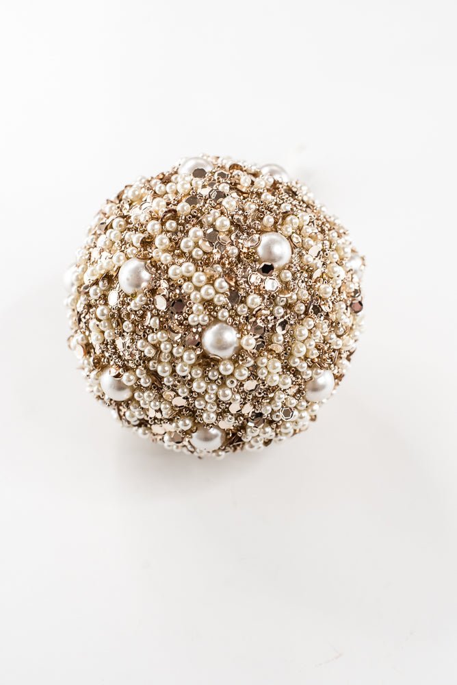 Artificial Rose & Pearl Ice Ball Ornament - Greenery MarketArtificial FloraXT1221-RSPRL