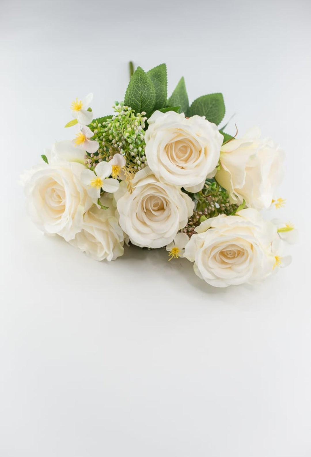 Artificial Roses bush - cream white - Greenery Marketartificial flowersFN170931