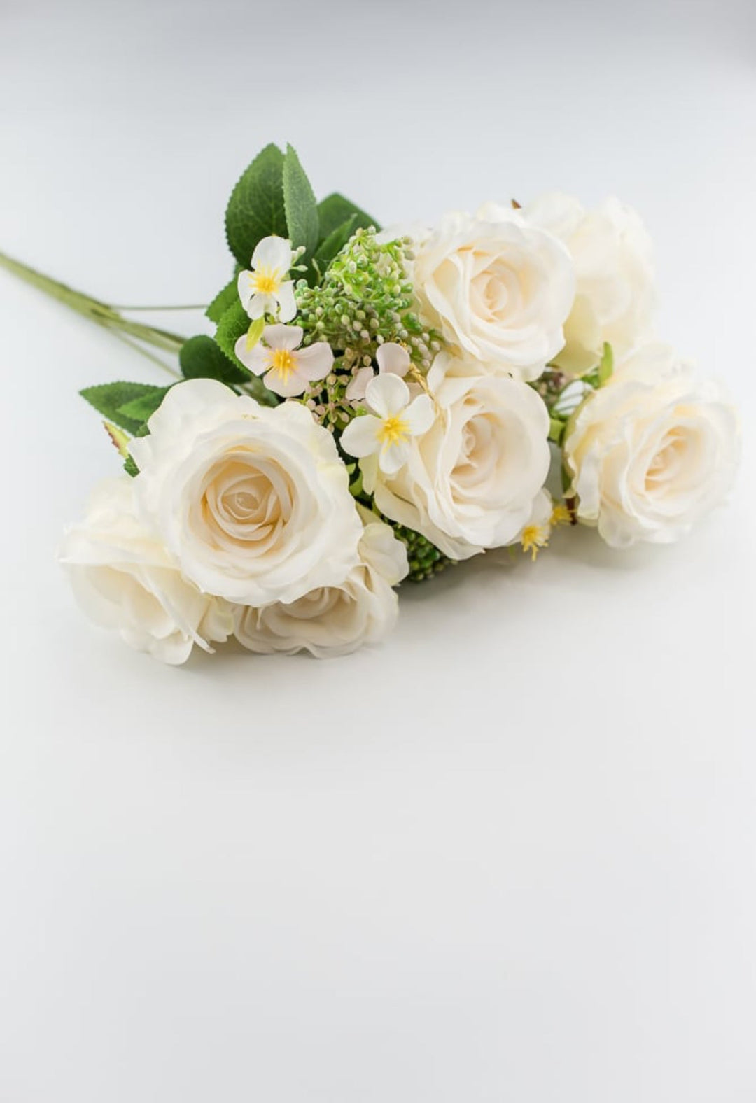 Artificial Roses bush - cream white - Greenery Marketartificial flowersFN170931