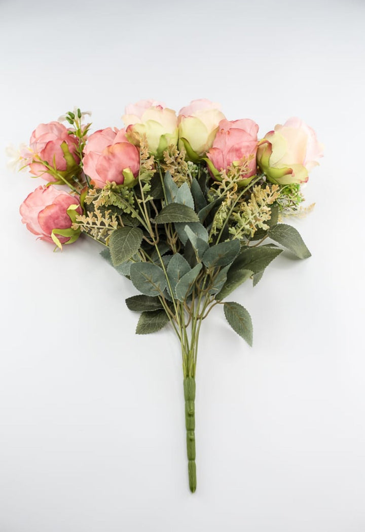 Artificial Roses bush - multi pink - Greenery Marketartificial flowersFN171022