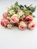 Artificial Roses bush - multi pink - Greenery Marketartificial flowersFN171022