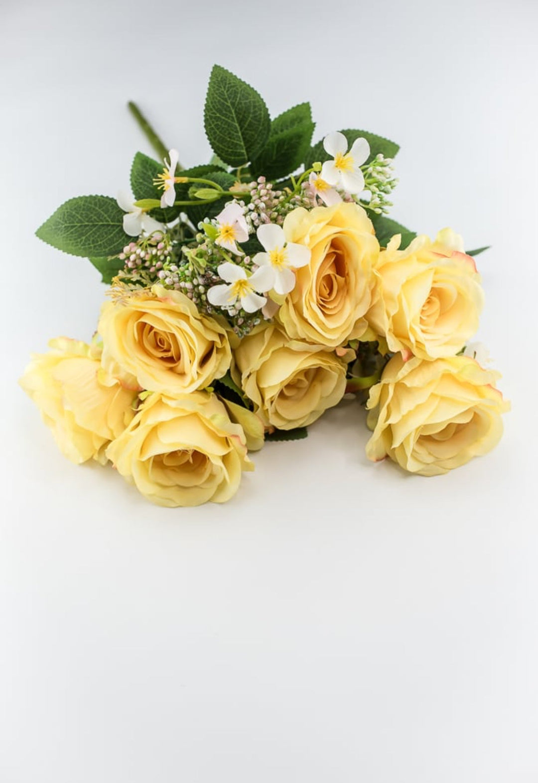 Artificial Roses bush - yellow - Greenery Marketartificial flowersFN170929