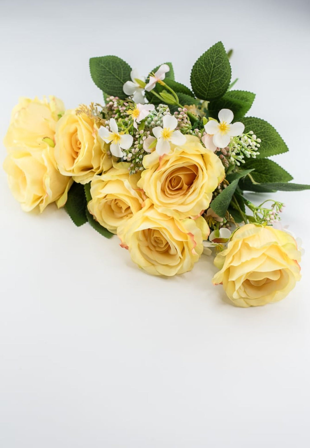 Artificial Roses bush - yellow - Greenery Marketartificial flowersFN170929