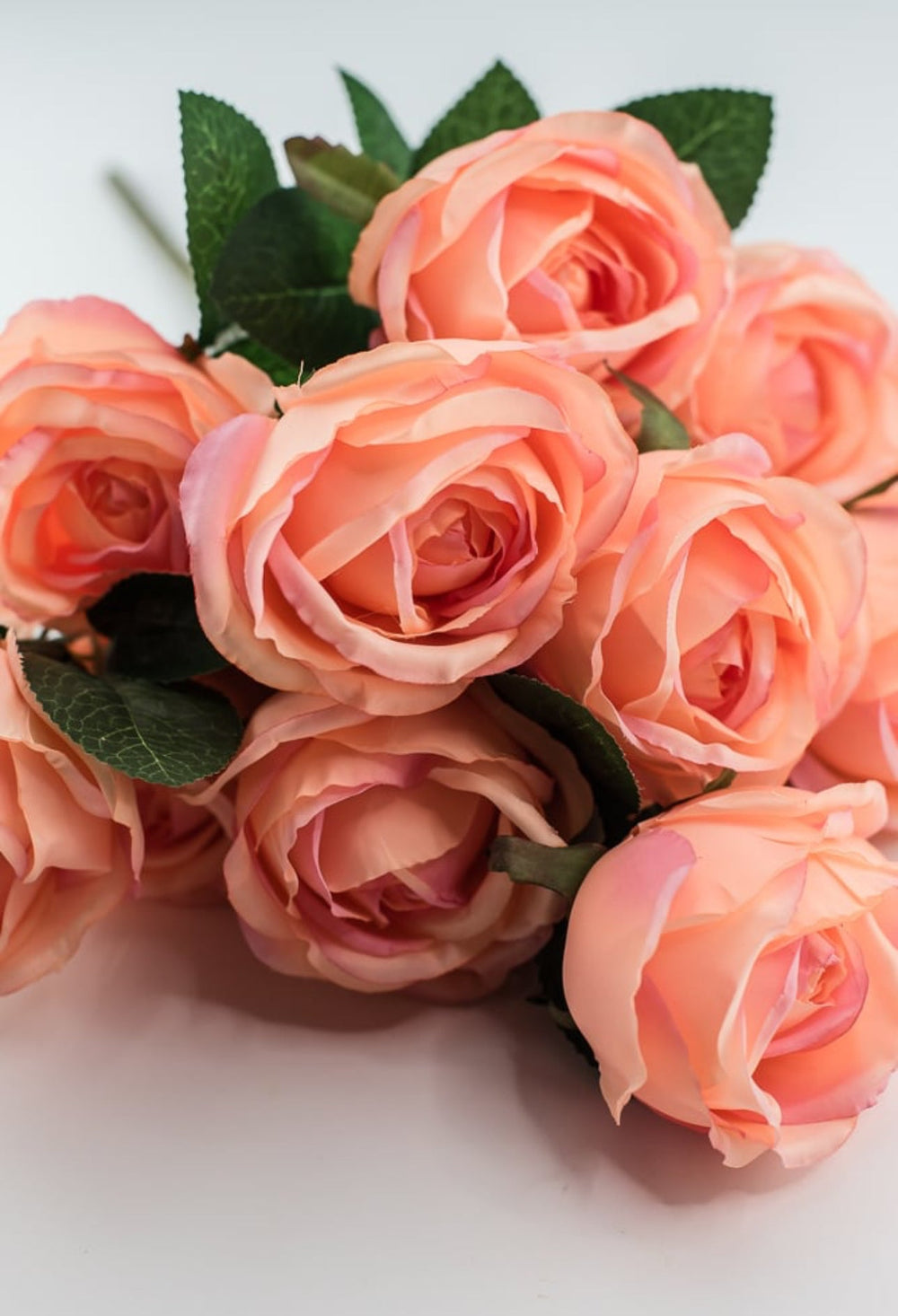 Artificial Roses - peach and pink - Greenery Marketartificial flowers25823