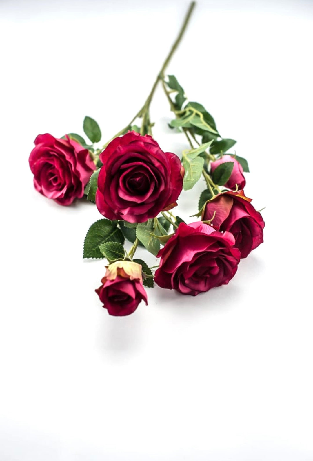 Artificial Roses spray - deep fuchsia pink - Greenery Marketartificial flowers27571