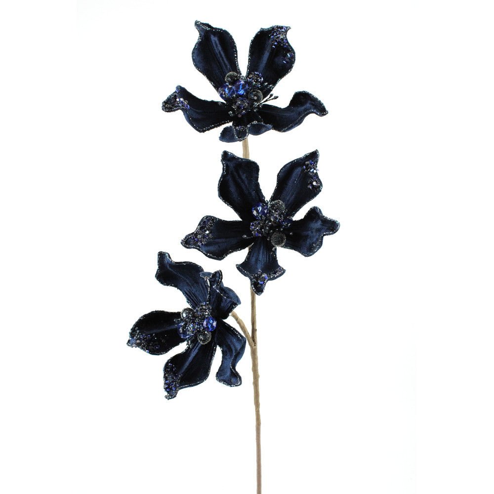 Artificial Royal Blue Magnolia Spray - 29" - Greenery MarketArtificial Flowers283574
