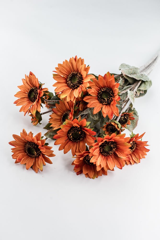 Artificial, Rust, Sunflower Bush - 24" - Greenery MarketArtificial Flora57360RUST