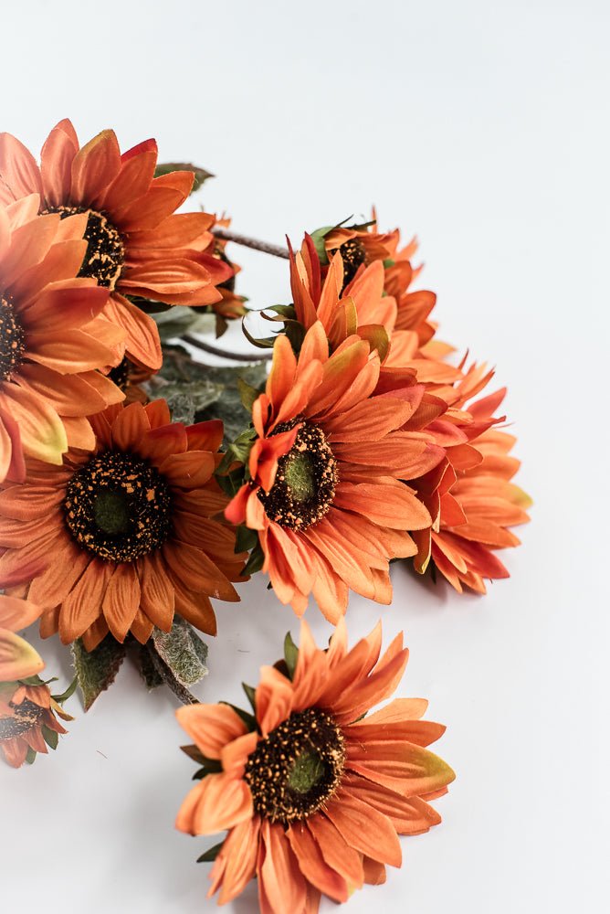 Artificial, Rust, Sunflower Bush - 24" - Greenery MarketArtificial Flora57360RUST