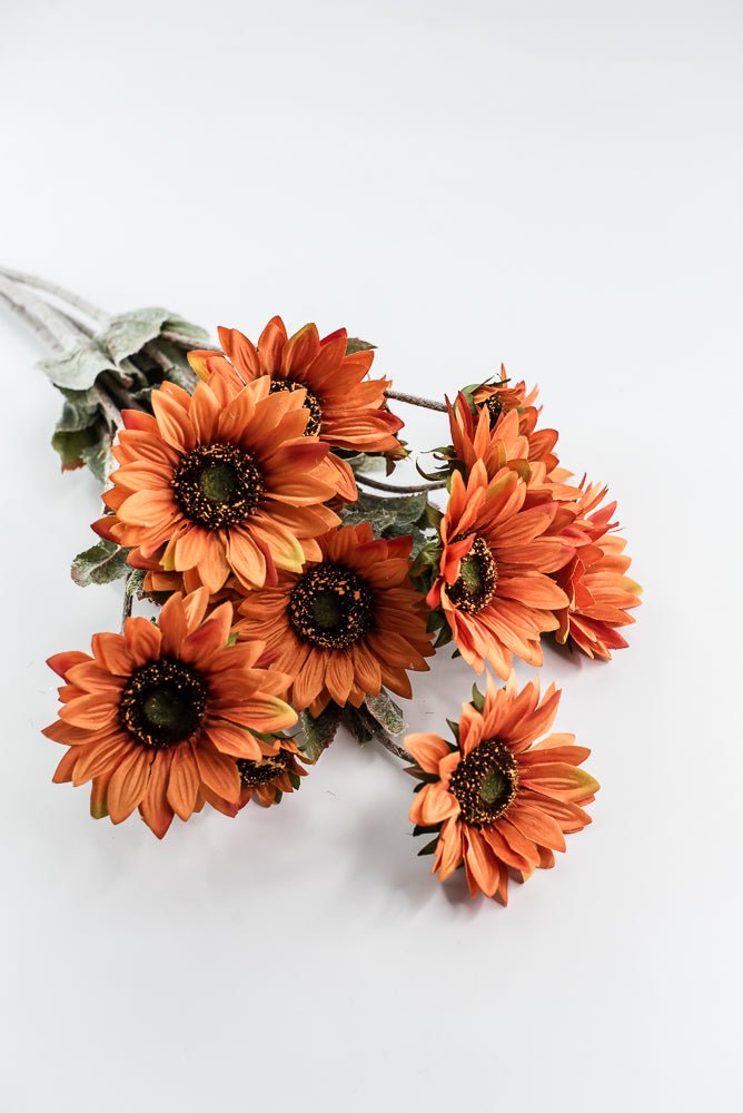 Artificial, Rust, Sunflower Bush - 24" - Greenery MarketArtificial Flora57360RUST