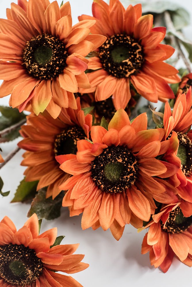 Artificial, Rust, Sunflower Bush - 24" - Greenery MarketArtificial Flora57360RUST