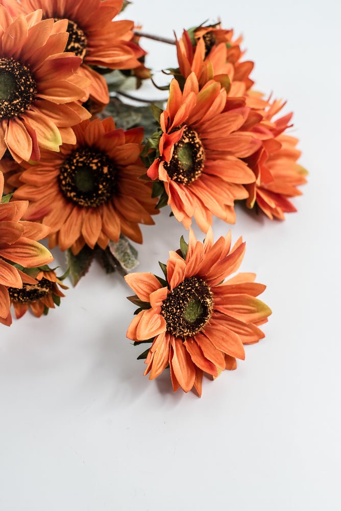 Artificial, Rust, Sunflower Bush - 24" - Greenery MarketArtificial Flora57360RUST