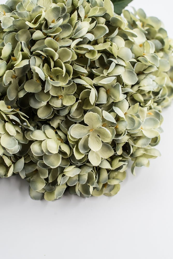 Artificial, Sage Green, Hydrangea Bush - 19" - Greenery MarketArtificial Flora57328SAGE