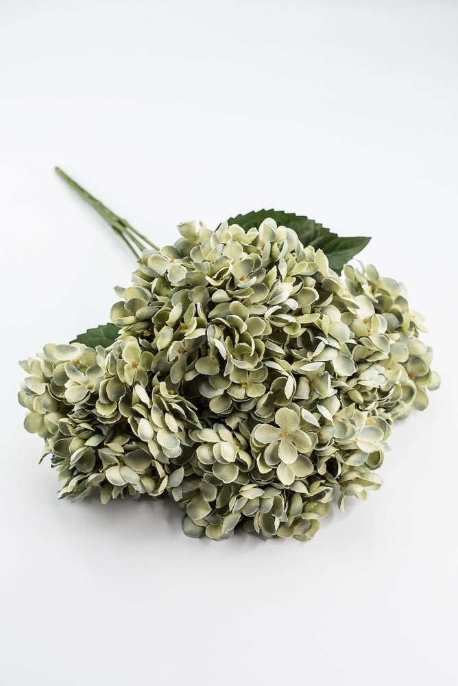 Artificial, Sage Green, Hydrangea Bush - 19" - Greenery MarketArtificial Flora57328SAGE