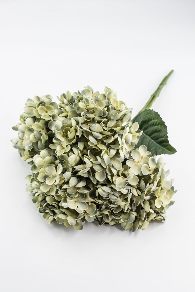 Artificial, Sage Green, Hydrangea Bush - 19" - Greenery MarketArtificial Flora57328SAGE