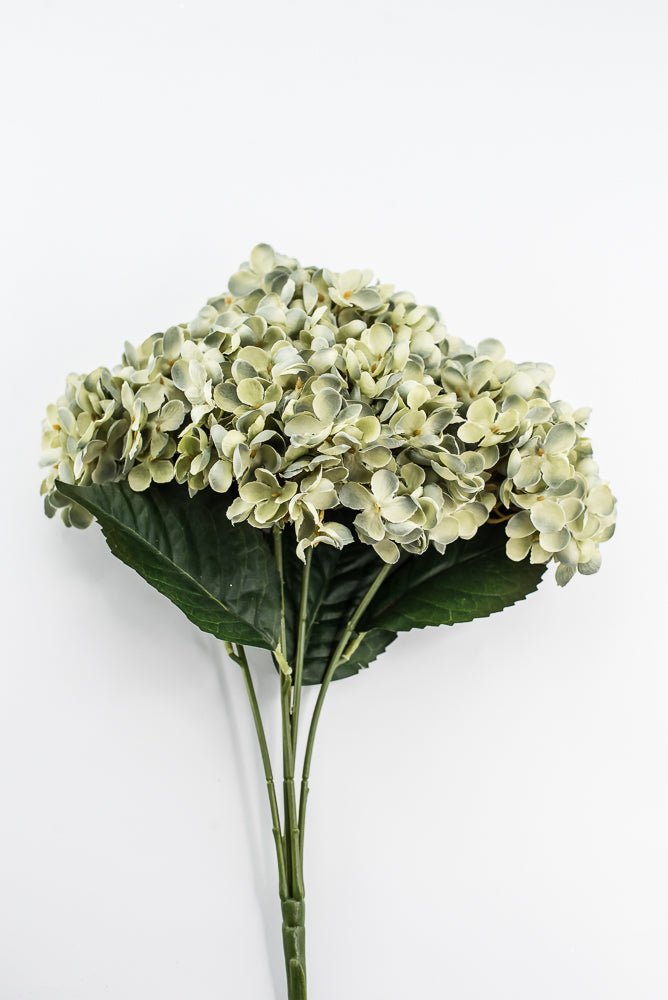 Artificial, Sage Green, Hydrangea Bush - 19" - Greenery MarketArtificial Flora57328SAGE