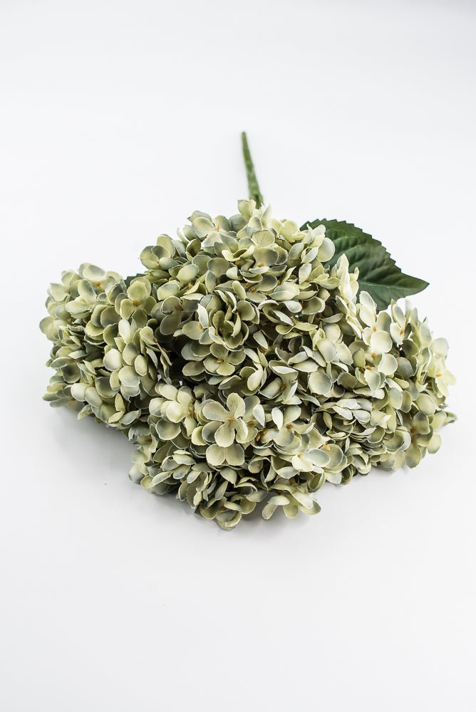 Artificial, Sage Green, Hydrangea Bush - 19" - Greenery MarketArtificial Flora57328SAGE