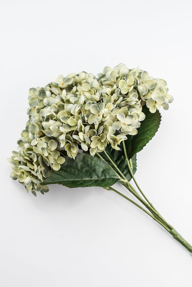 Artificial, Sage Green, Hydrangea Bush - 19" - Greenery MarketArtificial Flora57328SAGE