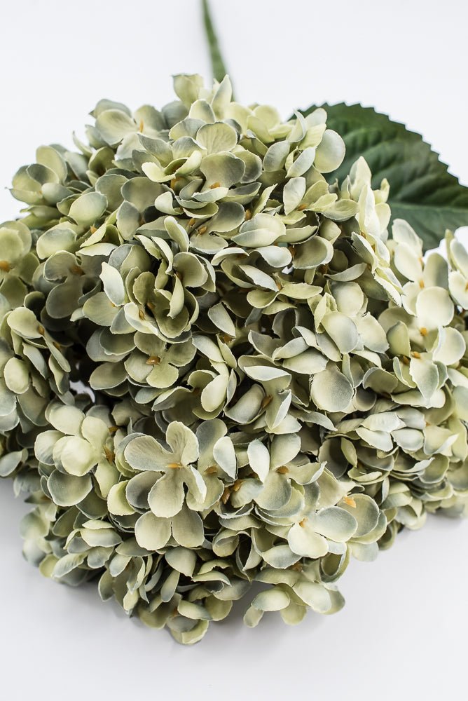 Artificial, Sage Green, Hydrangea Bush - 19" - Greenery MarketArtificial Flora57328SAGE