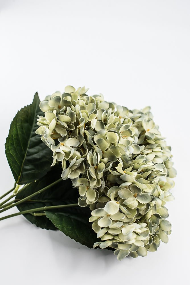 Artificial, Sage Green, Hydrangea Bush - 19" - Greenery MarketArtificial Flora57328SAGE
