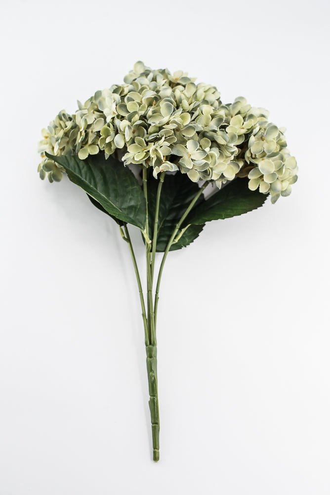 Artificial, Sage Green, Hydrangea Bush - 19" - Greenery MarketArtificial Flora57328SAGE