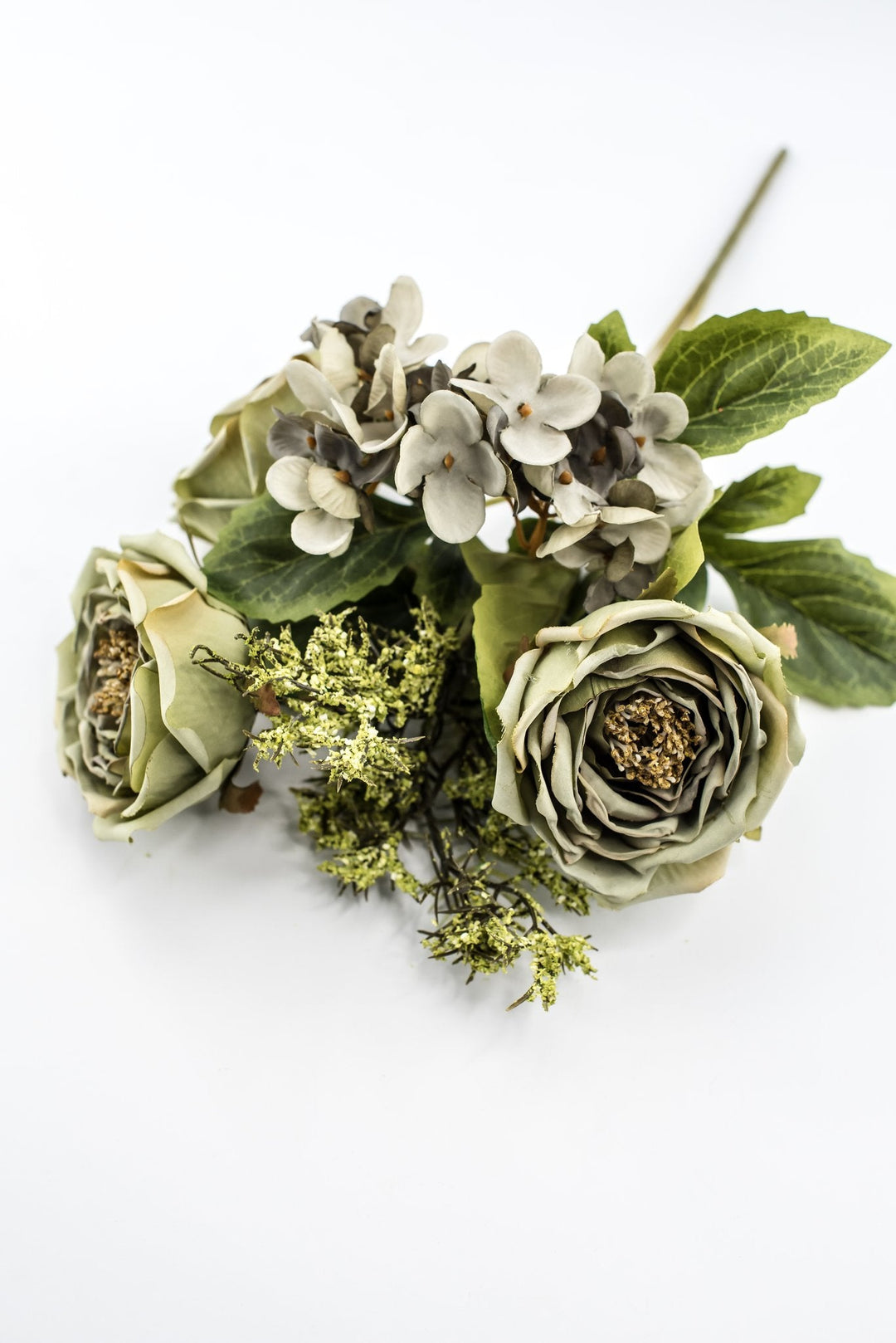 Artificial Sage Green Rose Filler Bush - 15" - Greenery MarketArtificial Flowers57453SAGE