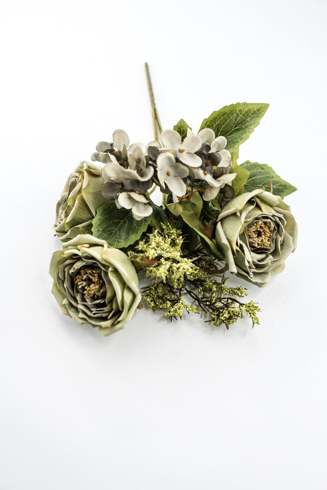 Artificial Sage Green Rose Filler Bush - 15" - Greenery MarketArtificial Flowers57453SAGE