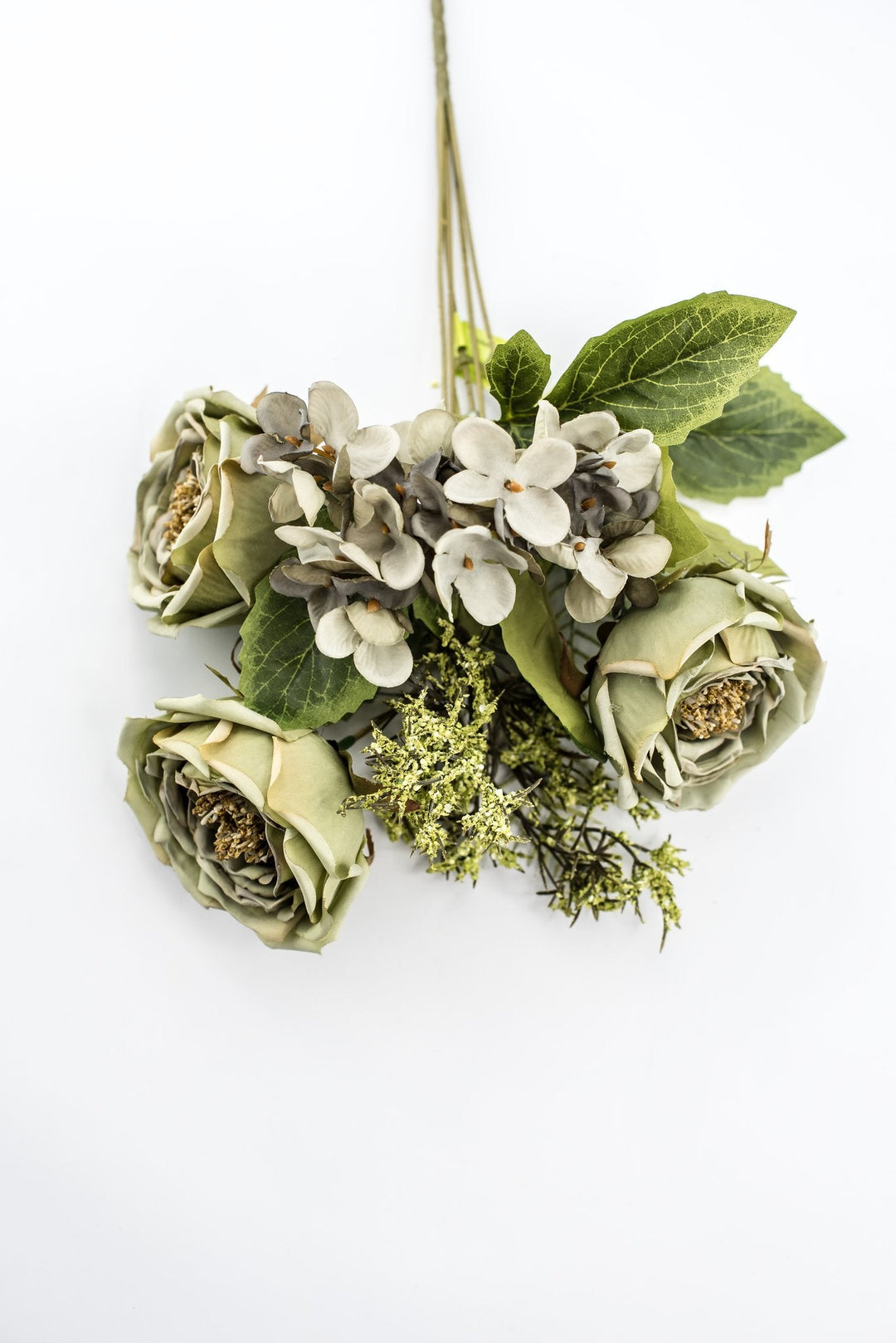 Artificial Sage Green Rose Filler Bush - 15" - Greenery MarketArtificial Flowers57453SAGE