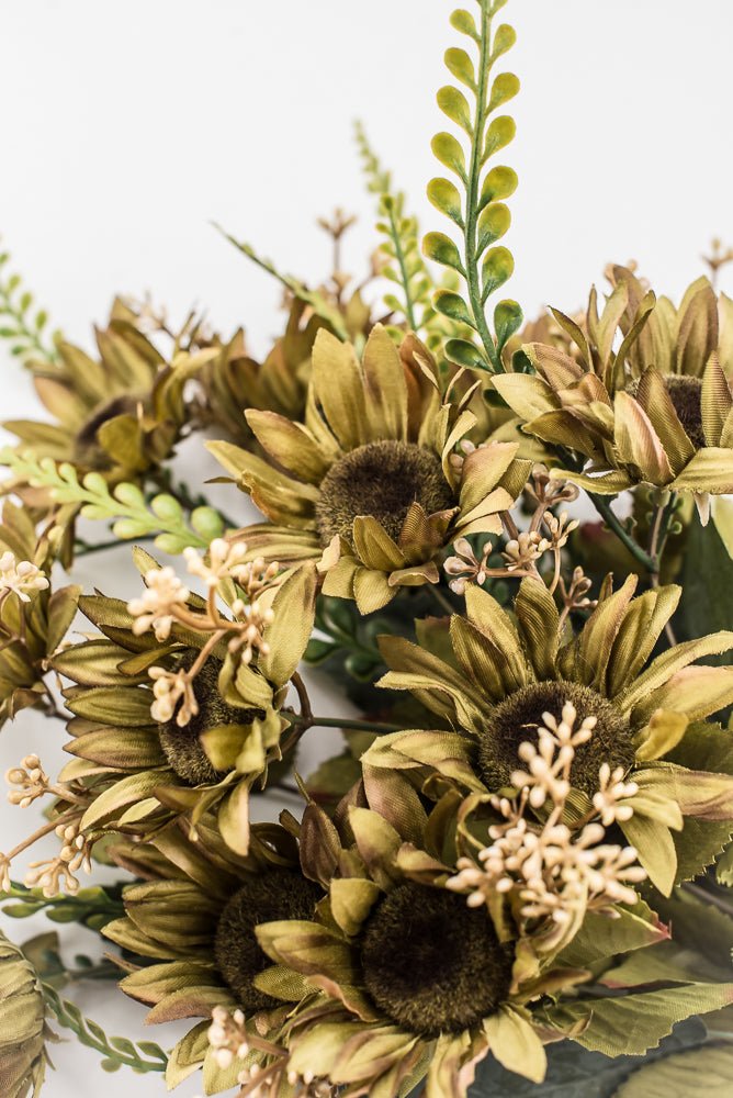 Artificial Sage Green Sunflower Bush - 19" - Greenery Market57525SG