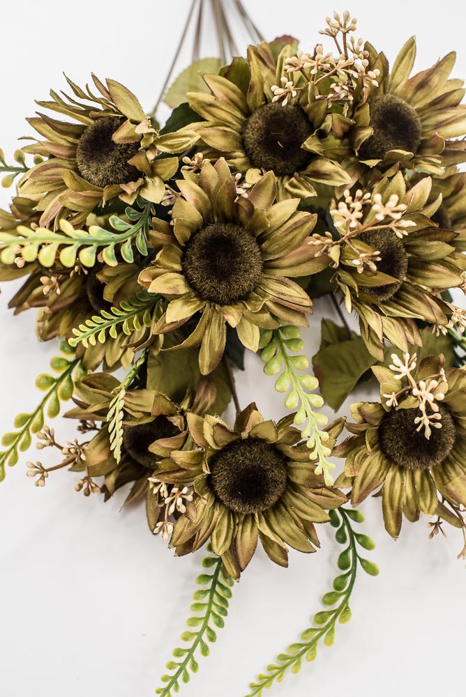 Artificial Sage Green Sunflower Bush - 19" - Greenery Market57525SG