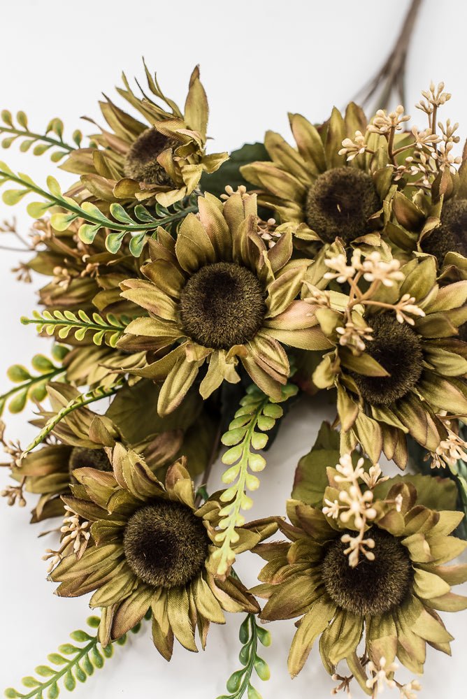 Artificial Sage Green Sunflower Bush - 19" - Greenery Market57525SG