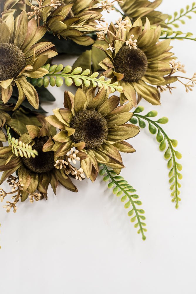 Artificial Sage Green Sunflower Bush - 19" - Greenery Market57525SG