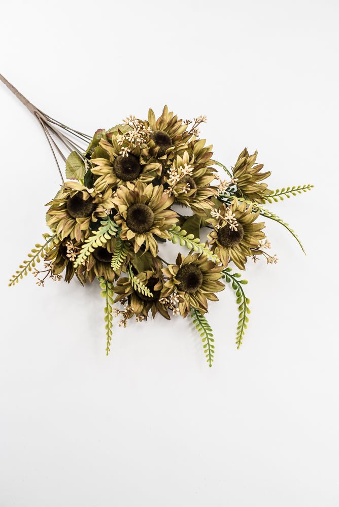 Artificial Sage Green Sunflower Bush - 19" - Greenery Market57525SG