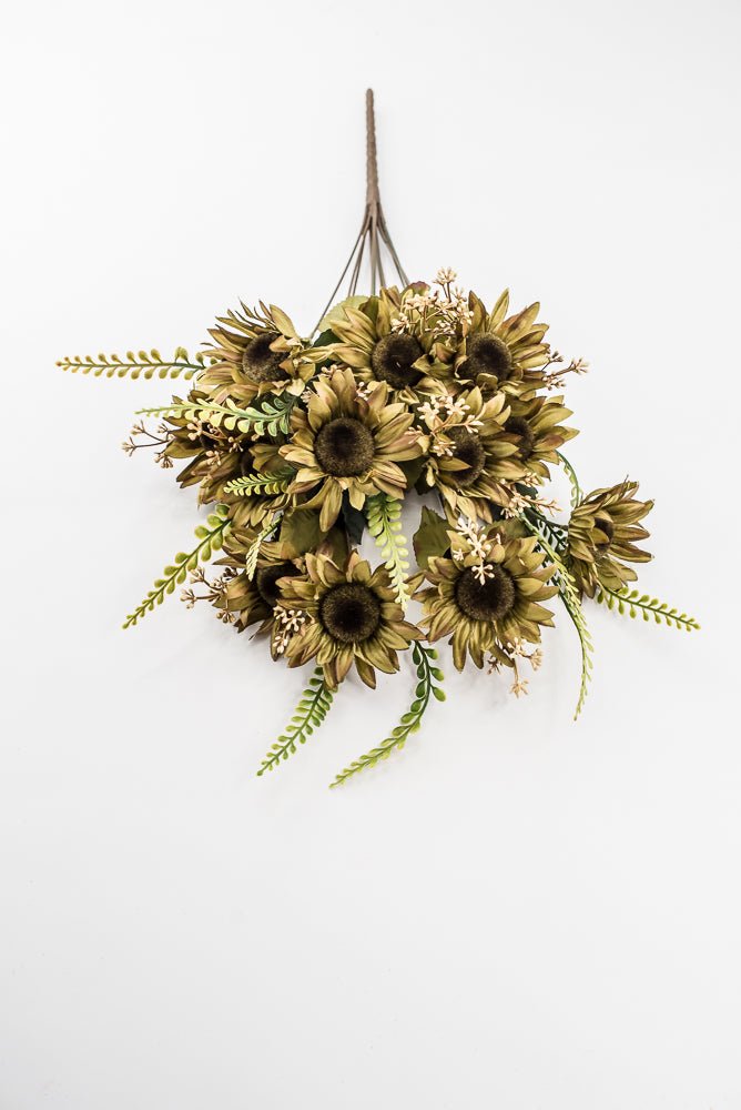Artificial Sage Green Sunflower Bush - 19" - Greenery Market57525SG
