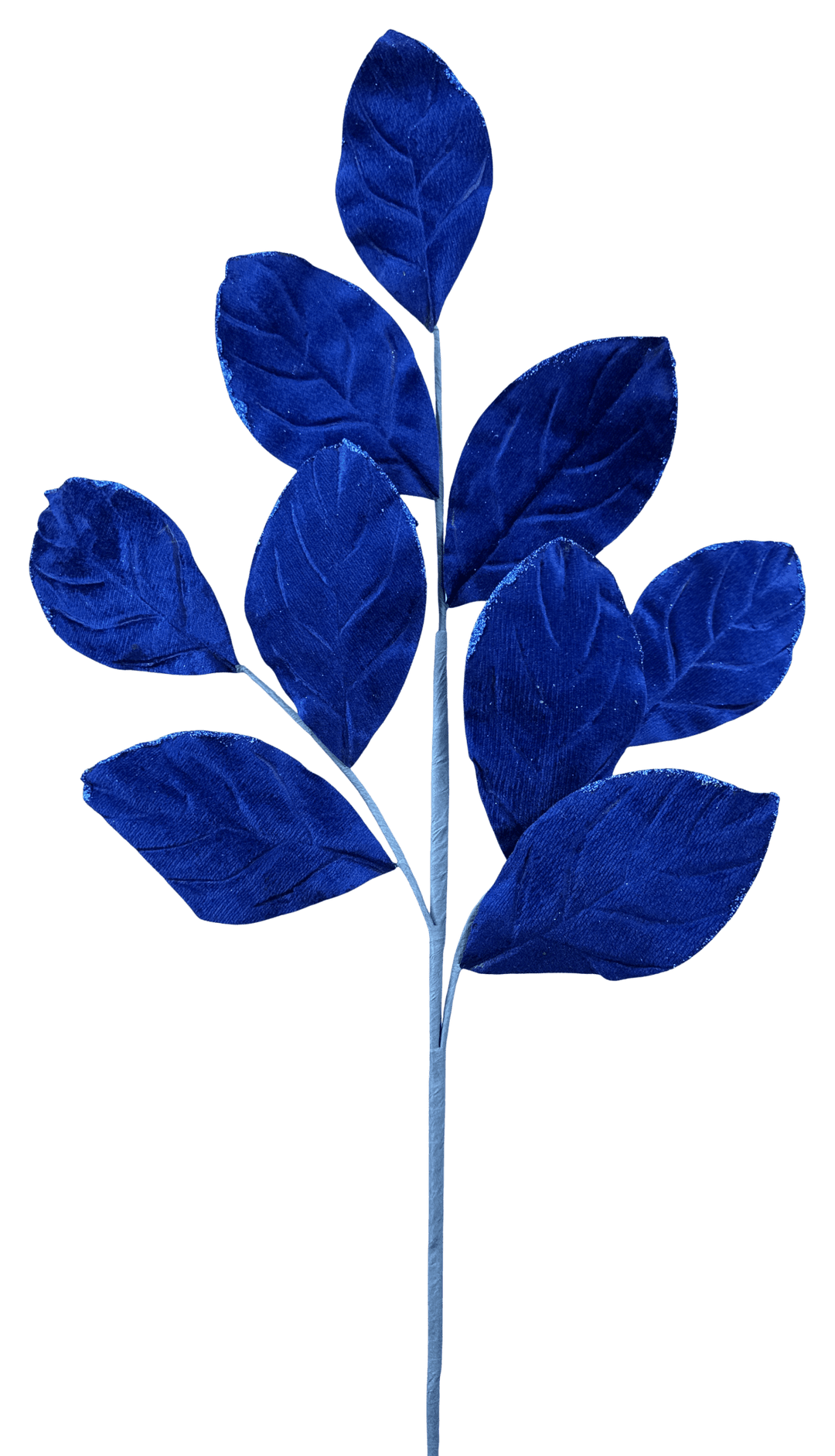 Artificial Sapphire Velvet Magnolia Leaves Spray - 30" - Greenery Market86787SAPP