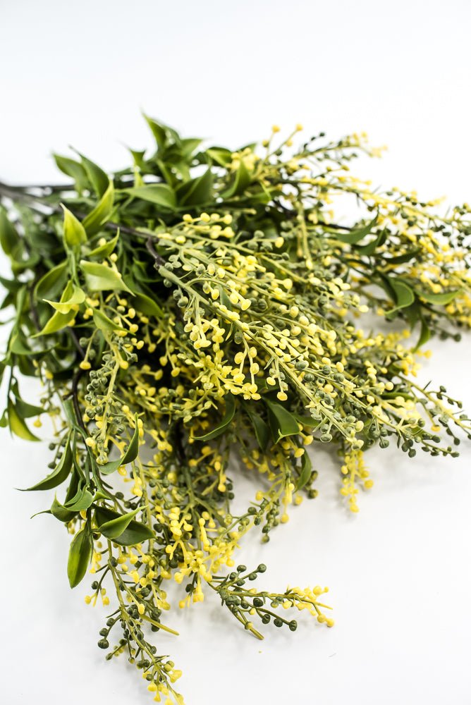 Artificial Sedum Bush - Green Yellow - Greenery MarketFBS039 - YE